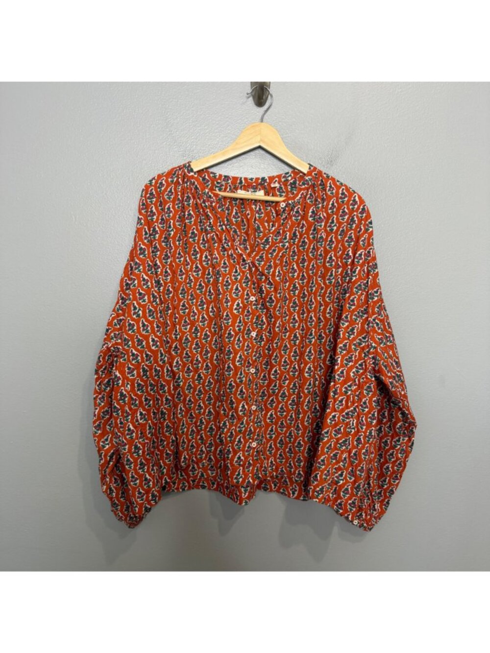 DOEN The Jane Blouse in Calico Canyon Blooms size XL - Picture 3 of 10